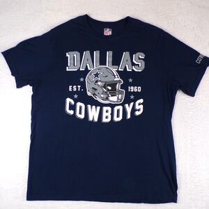 NFL APPL Men's Size XL Navy Blue Dallas Cowboys Shirt Embroidered "COWBOYS"Logo